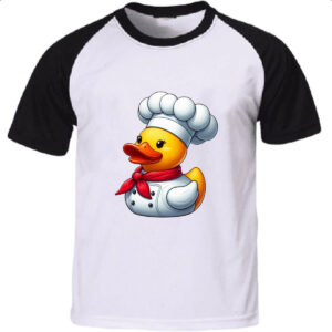 Camiseta Raglan Patinho de borracha Cozinheiro