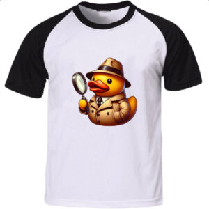 Camiseta Raglan Patinho de borracha Detetive