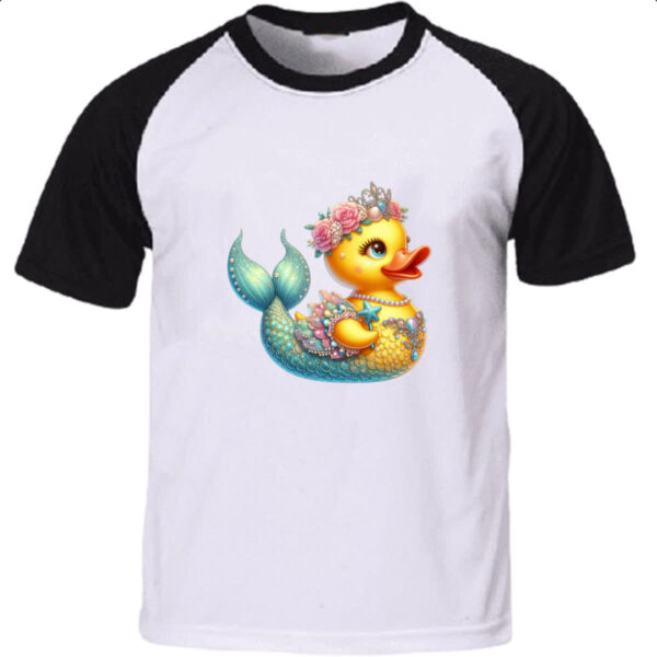 Camiseta Raglan Patinho de borracha Sereia