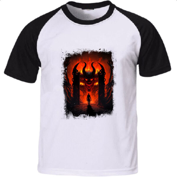 Camiseta Raglan Portal do inferno 2