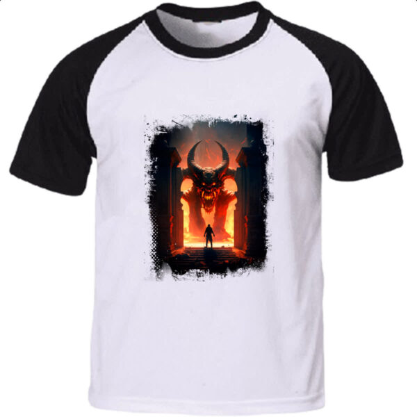 Camiseta Raglan Portal do inferno 3