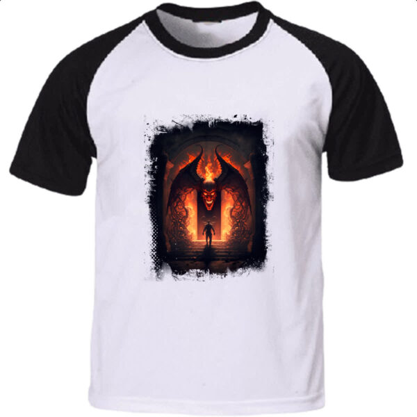 Camiseta Raglan Portal do inferno 7