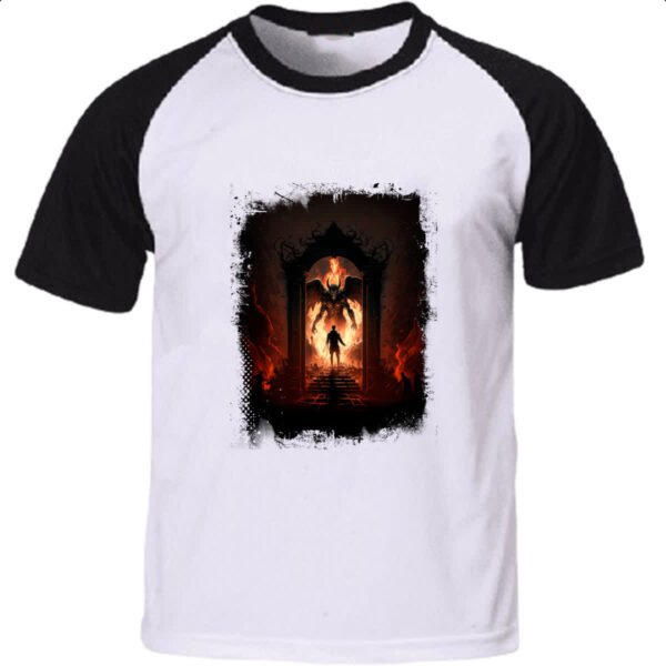 Camiseta Raglan Portal do inferno 8