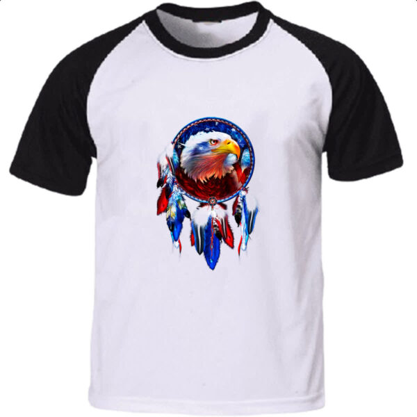 Camiseta Raglan Apanhador de sonhos aguia americana