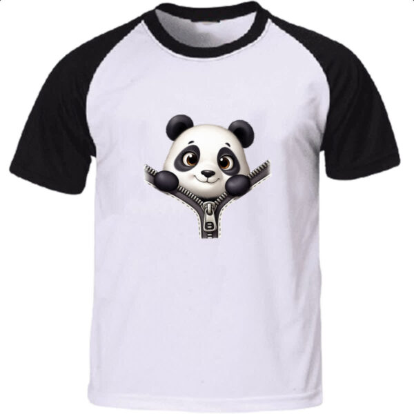Camiseta Raglan Panda no ziper
