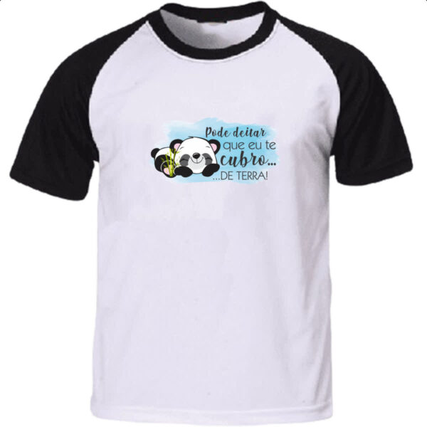 Camiseta Raglan Panda pode deitar