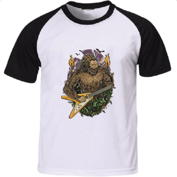 Camiseta Raglan Pe grande na guitarra