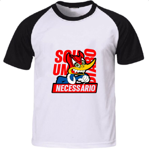 Camiseta Raglan Pica Pau - Sou um diabo necessario