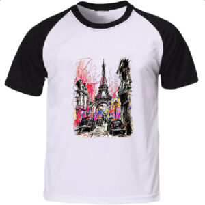 Camiseta Raglan Paris street art