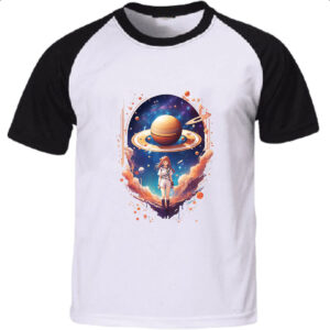 Camiseta Raglan Planeta Satuno Menina Anime