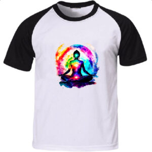 Camiseta Raglan Posicao Lotus Chakra