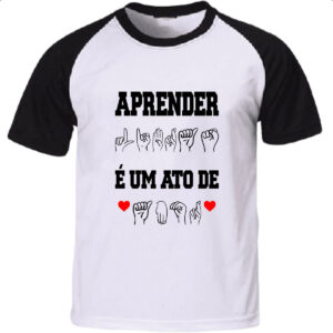 Camiseta Raglan Aprender libra ato de amor