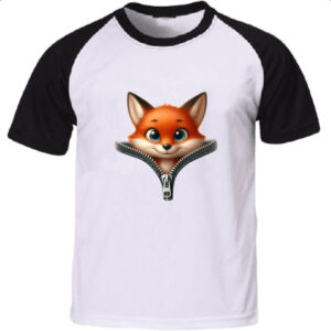 Camiseta Raglan Raposa no ziper