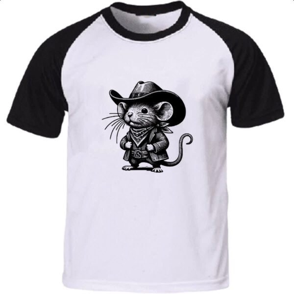 Camiseta Raglan Rato cowboy grafite arte