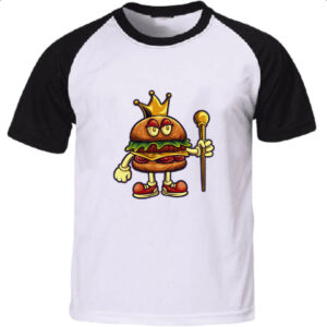 Camiseta Raglan Rei Hamburguer