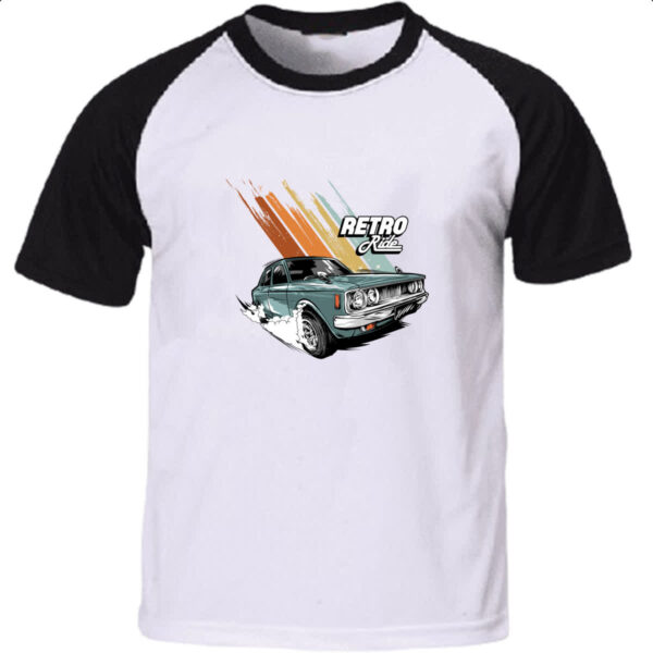 Camiseta Raglan Retro ride illustration