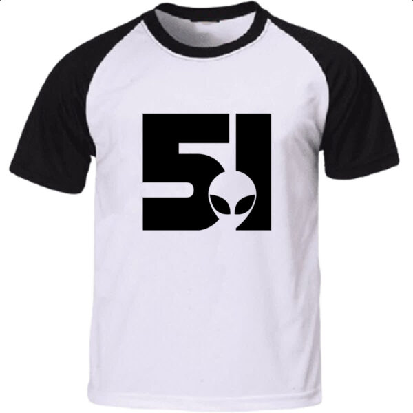 Camiseta Raglan Area 51 Logo ET