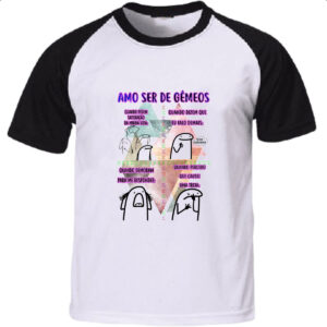 Camiseta Raglan Signo Amo ser de Gemeos