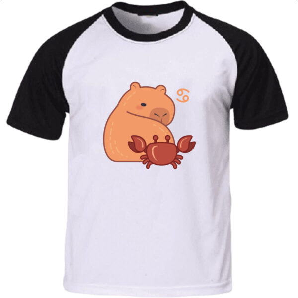 Camiseta Raglan Signo Capivara Cancer