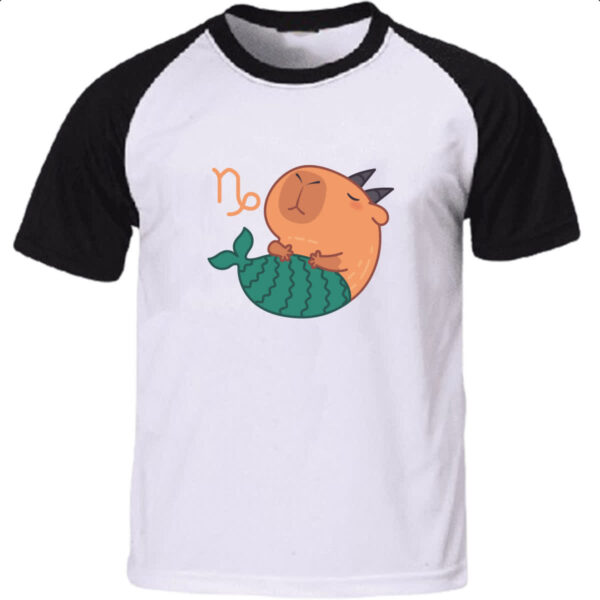 Camiseta Raglan Signo Capivara Capricornio