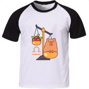 Camiseta Raglan Signo Capivara Libra