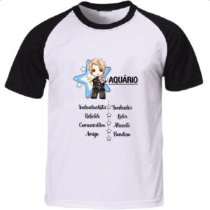 Camiseta Raglan Signo Cute Aquario