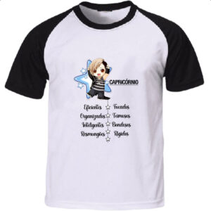 Camiseta Raglan Signo Cute Capricornio