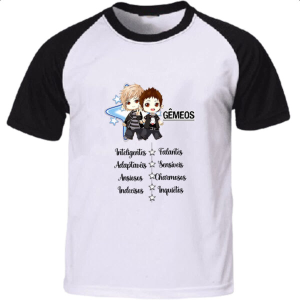 Camiseta Raglan Signo Cute Gemeos