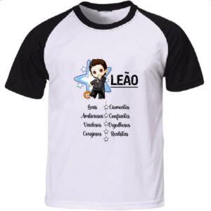 Camiseta Raglan Signo Cute Leao