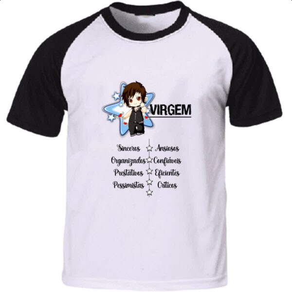 Camiseta Raglan Signo Cute Virgem