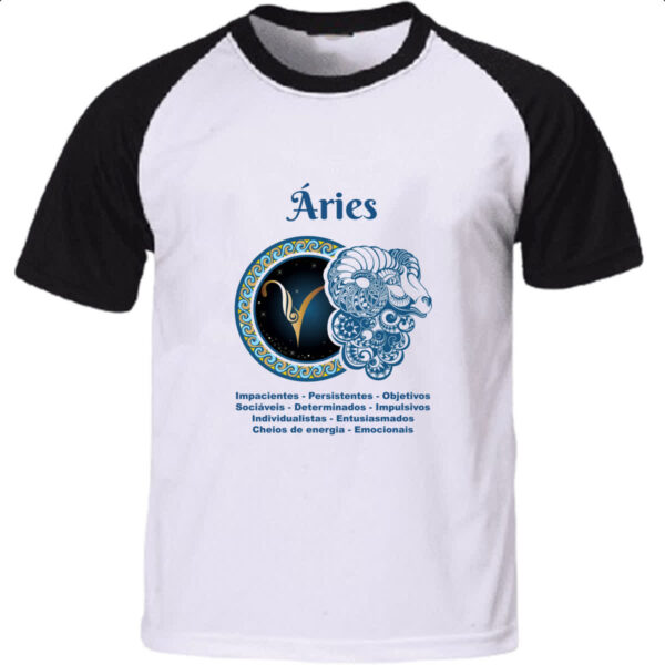 Camiseta Raglan Signo de Aries adjetivos