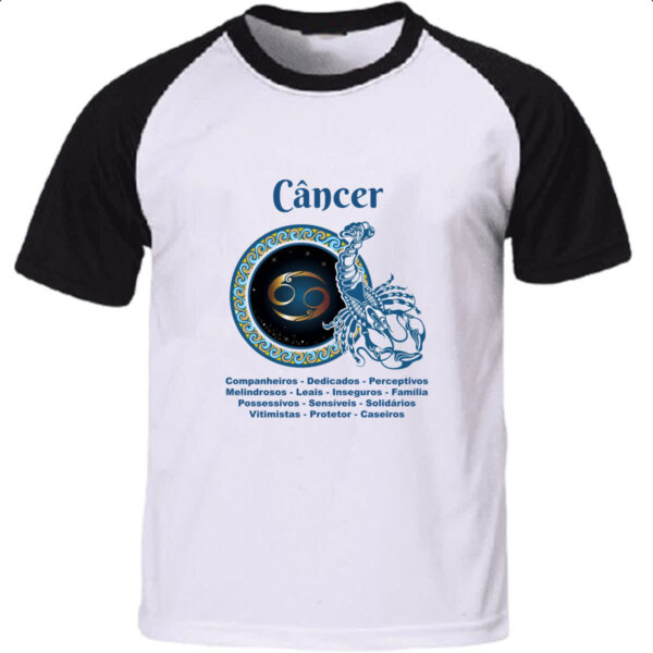 Camiseta Raglan Signo de Cancer adjetivos