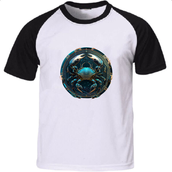 Camiseta Raglan Signo de Cancer placa de luxo