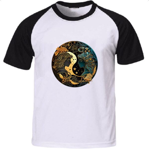 Camiseta Raglan Signo de Gemeos placa de luxo