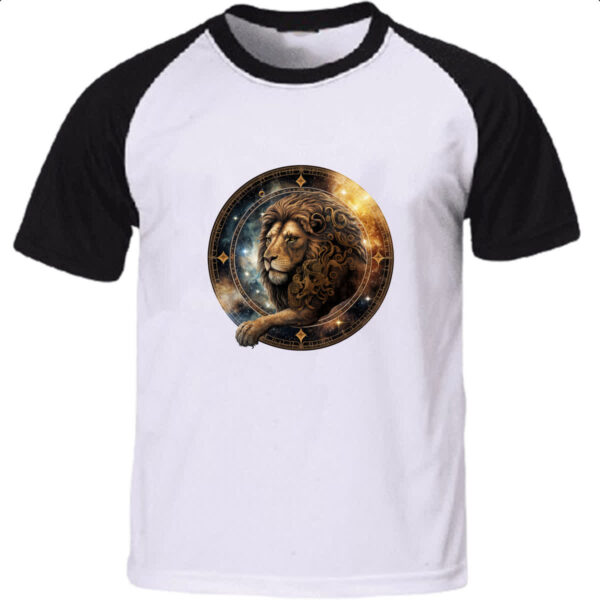 Camiseta Raglan Signo de Leao placa de luxo