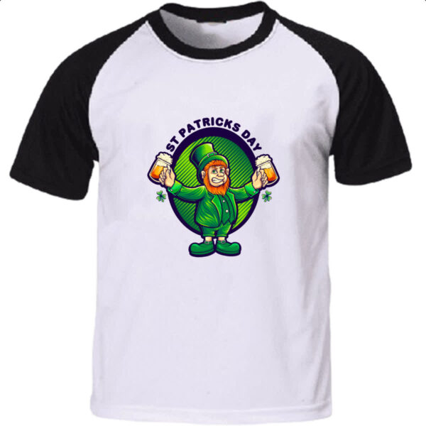 Camiseta Raglan ST Patricks Day Leprechaun