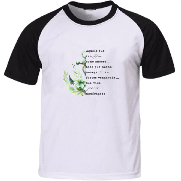 Camiseta Raglan Salmos ancora verde