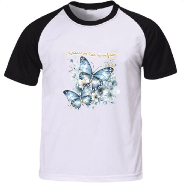 Camiseta Raglan Salmos os planos de Deus