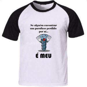 Camiseta Raglan Se alguem encontrar um parafuso