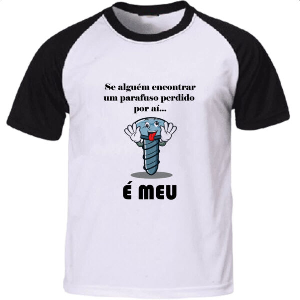 Camiseta Raglan Se alguem encontrar um parafuso