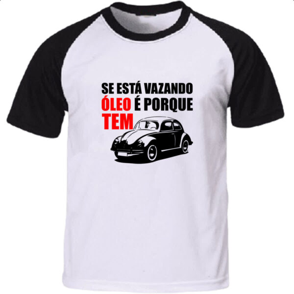 Camiseta Raglan Se esta vazando oleo e porque tem