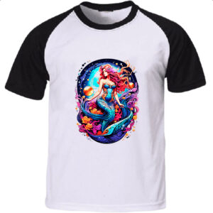 Camiseta Raglan Sereia na galaxia