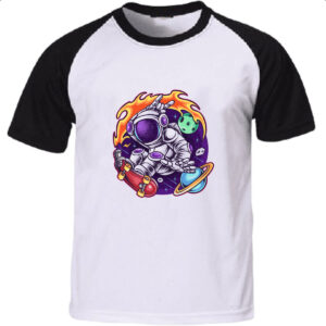 Camiseta Raglan Astronauta Skatista