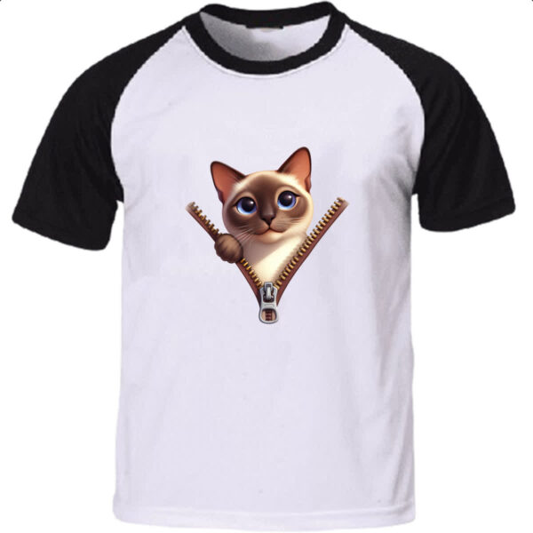Camiseta Raglan Siames no ziper