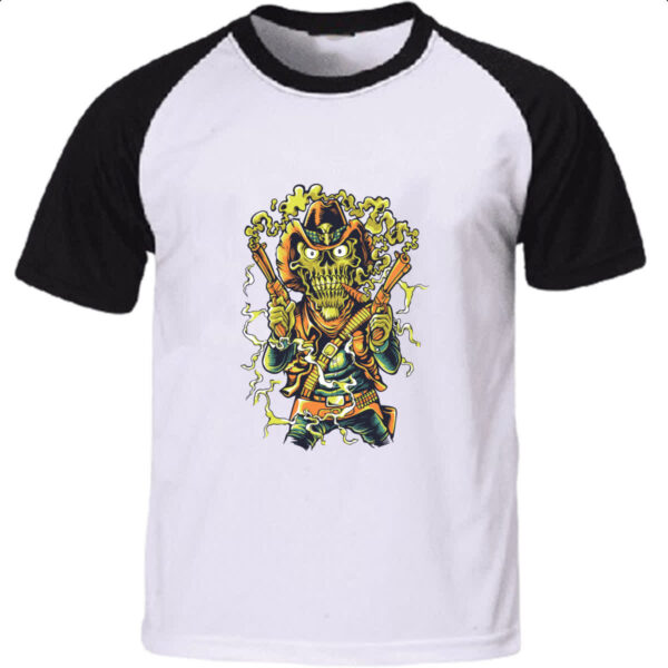 Camiseta Raglan Skull faroeste