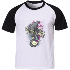 Camiseta Raglan Skull skate