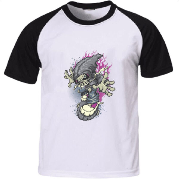 Camiseta Raglan Skull skate