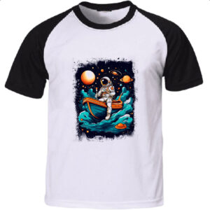 Camiseta Raglan Astronauta e o bote