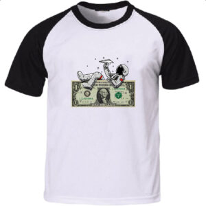 Camiseta Raglan Astronauta no Dollar