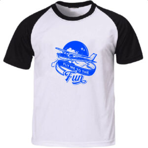 Camiseta Raglan Aviao fly me to the fun